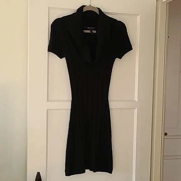 black cowl neck sweater dress Gothic Fairy Adjustable sweater Dress